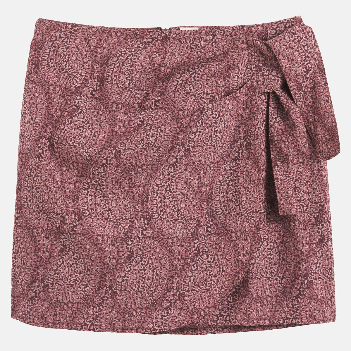 Gonna corta a portafoglio con stampa paisley fantasia fondo marrone, LA REDOUTE COLLECTIONS