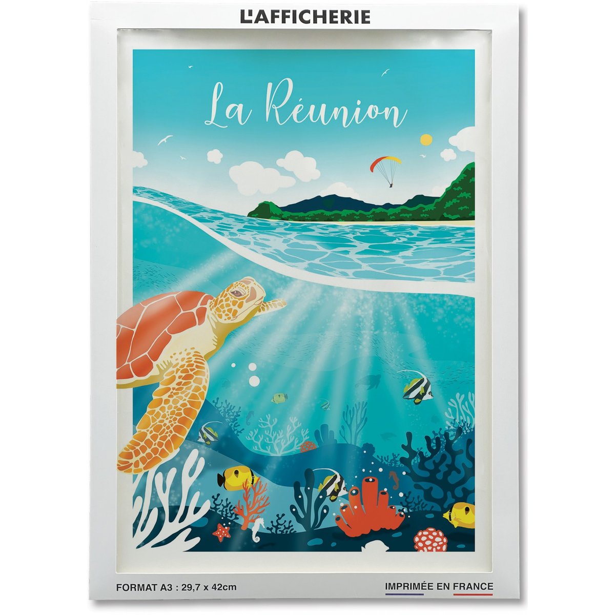 Affiche La Réunion blanc, L'AFFICHERIE
