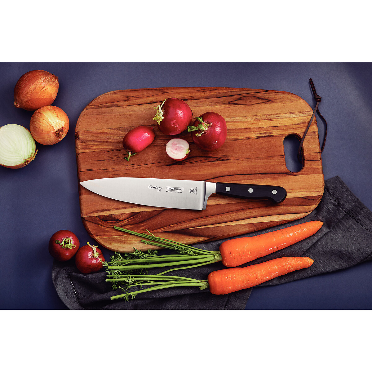 Faca Chef Century 8", Tramontina preto , TRAMONTINA