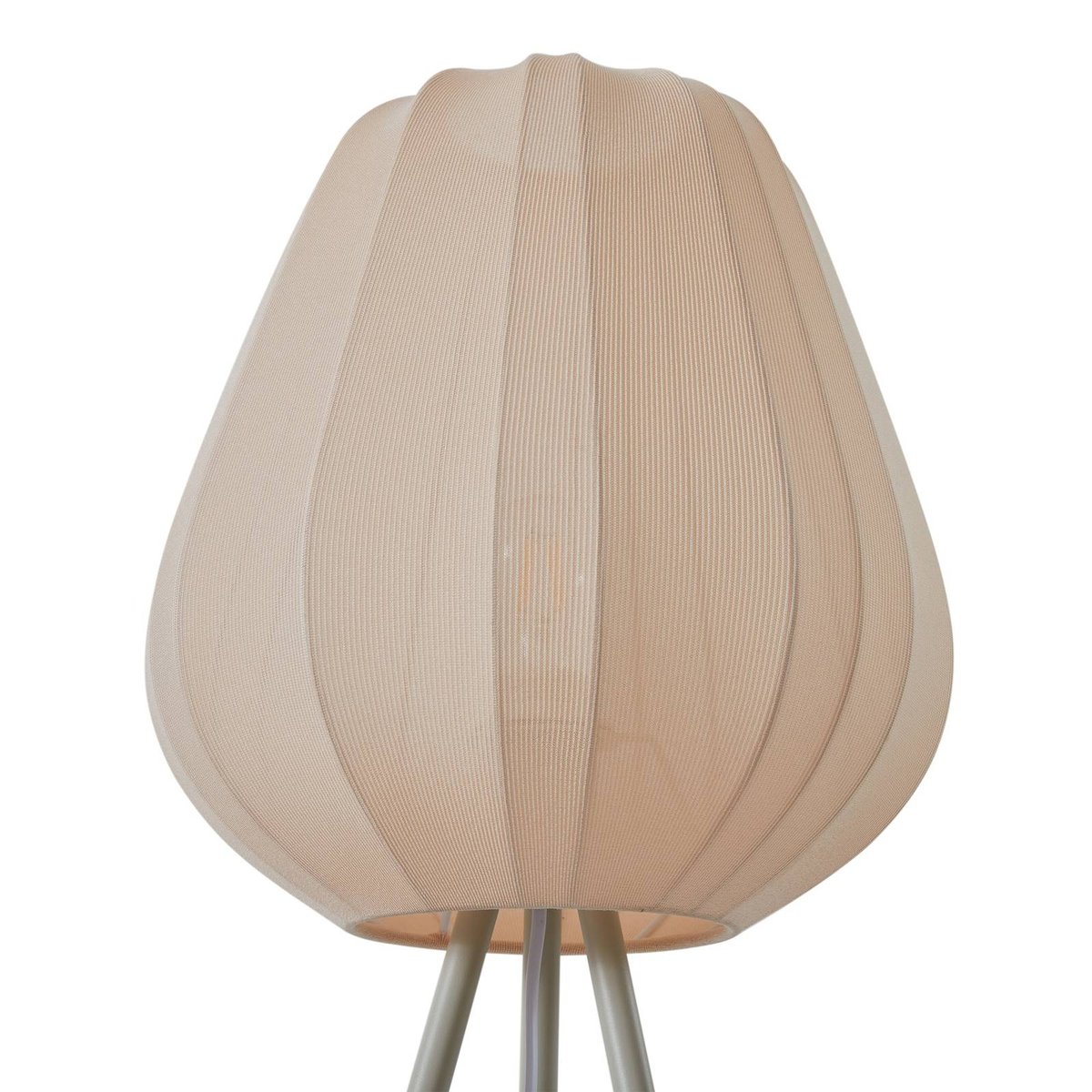Lampadaire en textile scandinave, Helin beige, LINDBY