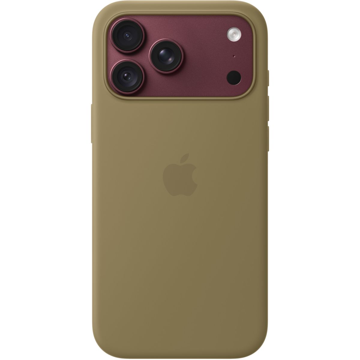 Coque iPhone 18 Pro Max Magsafe Olive Silicone couleur unique, APPLE