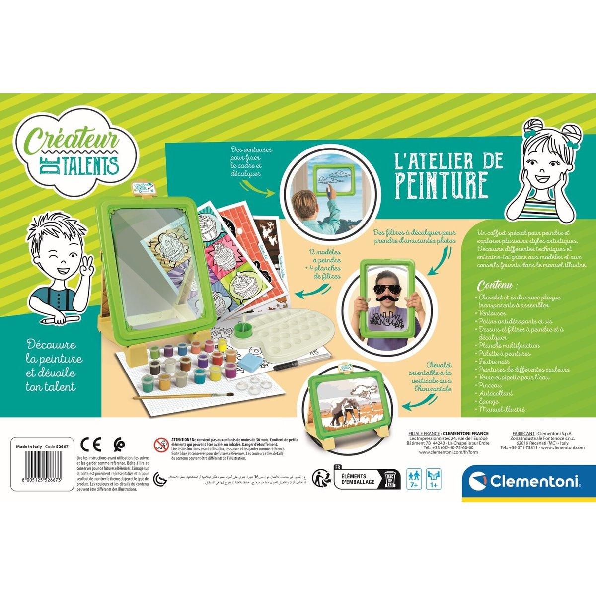 L'atelier de peinture couleur unique, CLEMENTONI