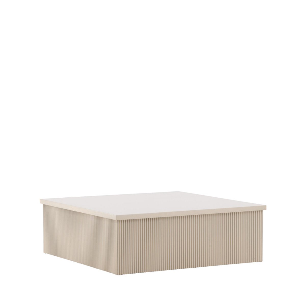 Table basse carrée en bois 90x90cm- LENOX beige, VENTURE HOME