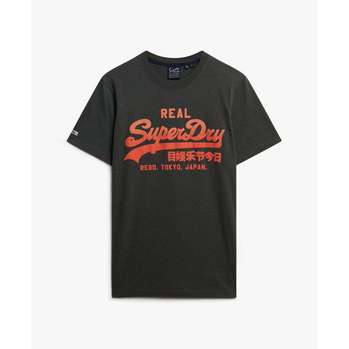 T-shirt VL Fade noir vintage, SUPERDRY