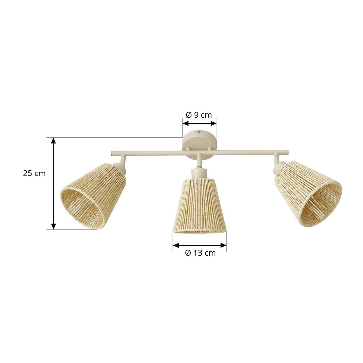 Plafonnier en papier scandinave, Anuva beige, LINDBY