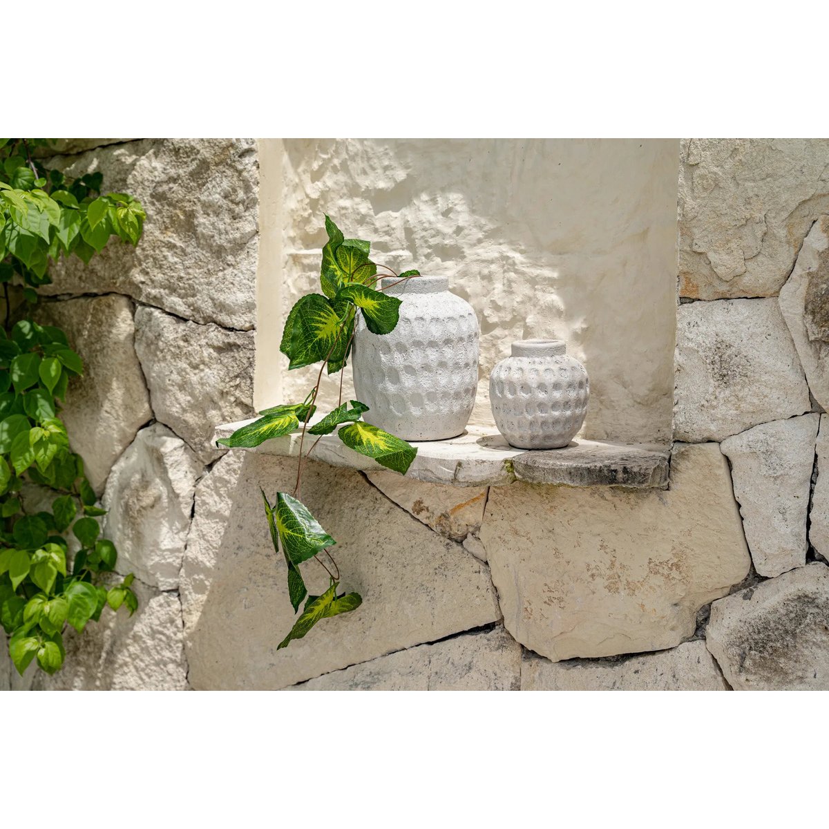 Vase en terre cuite TRENDY béton, BAZAR BIZAR