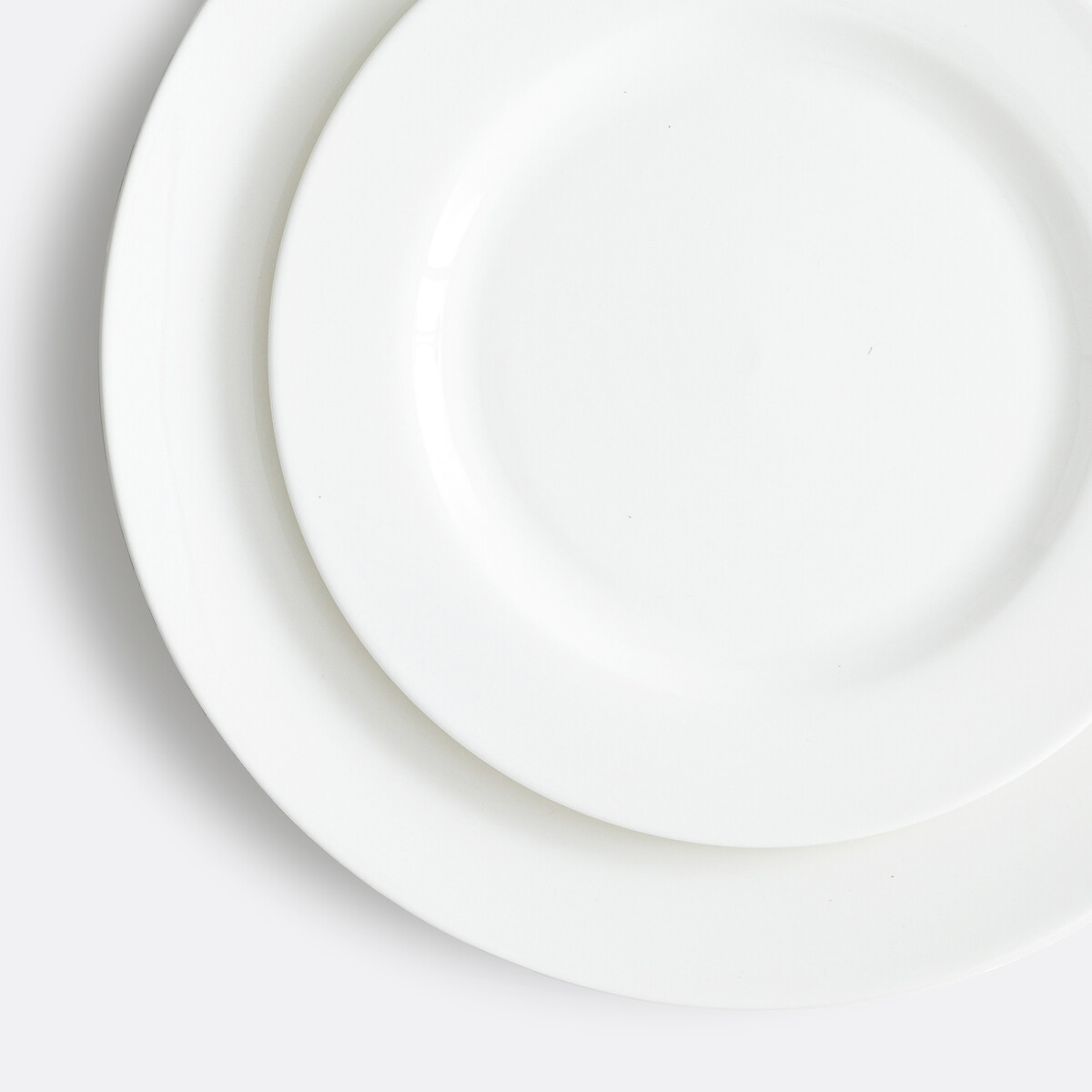 Lot de 4 assiettes à dessert en porcelaine, Ginny blanc, LA REDOUTE INTERIEURS