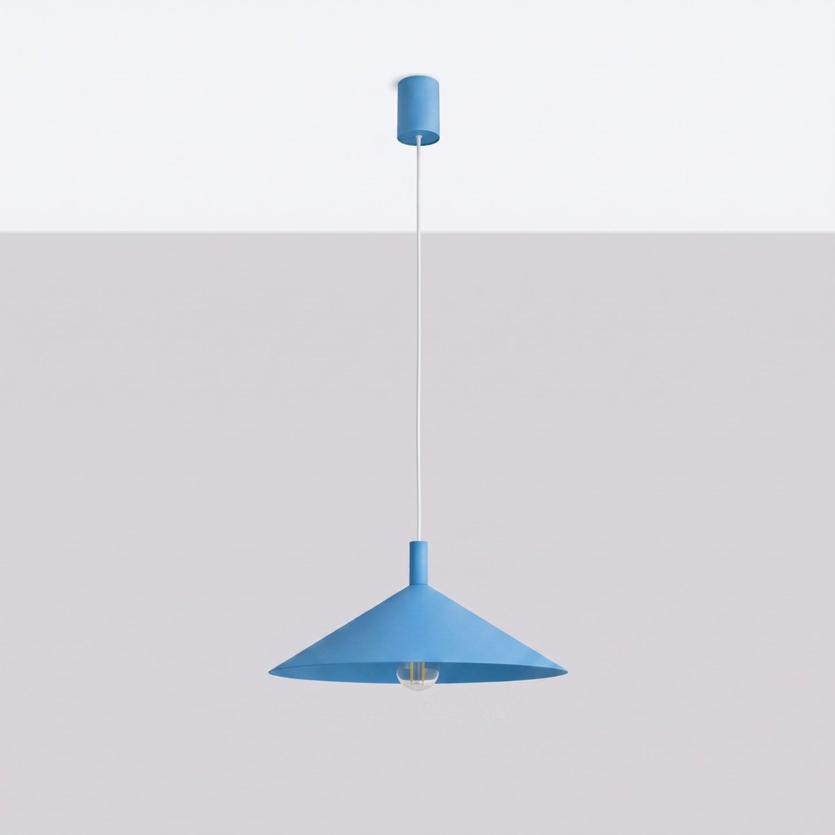 Suspension Acier Bleu E27 1 Nox bleu, EDEN