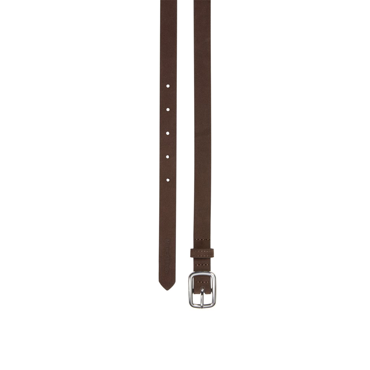 Ceinture en cuir nubuck fin marron foncé, MARC O'POLO