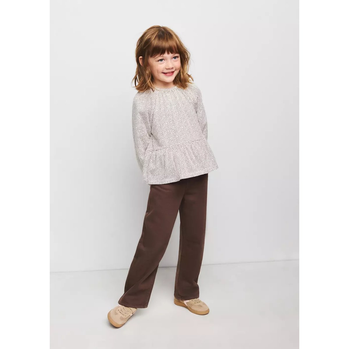 Blouse en coton imprimée blanc cassé, MANGO BABY