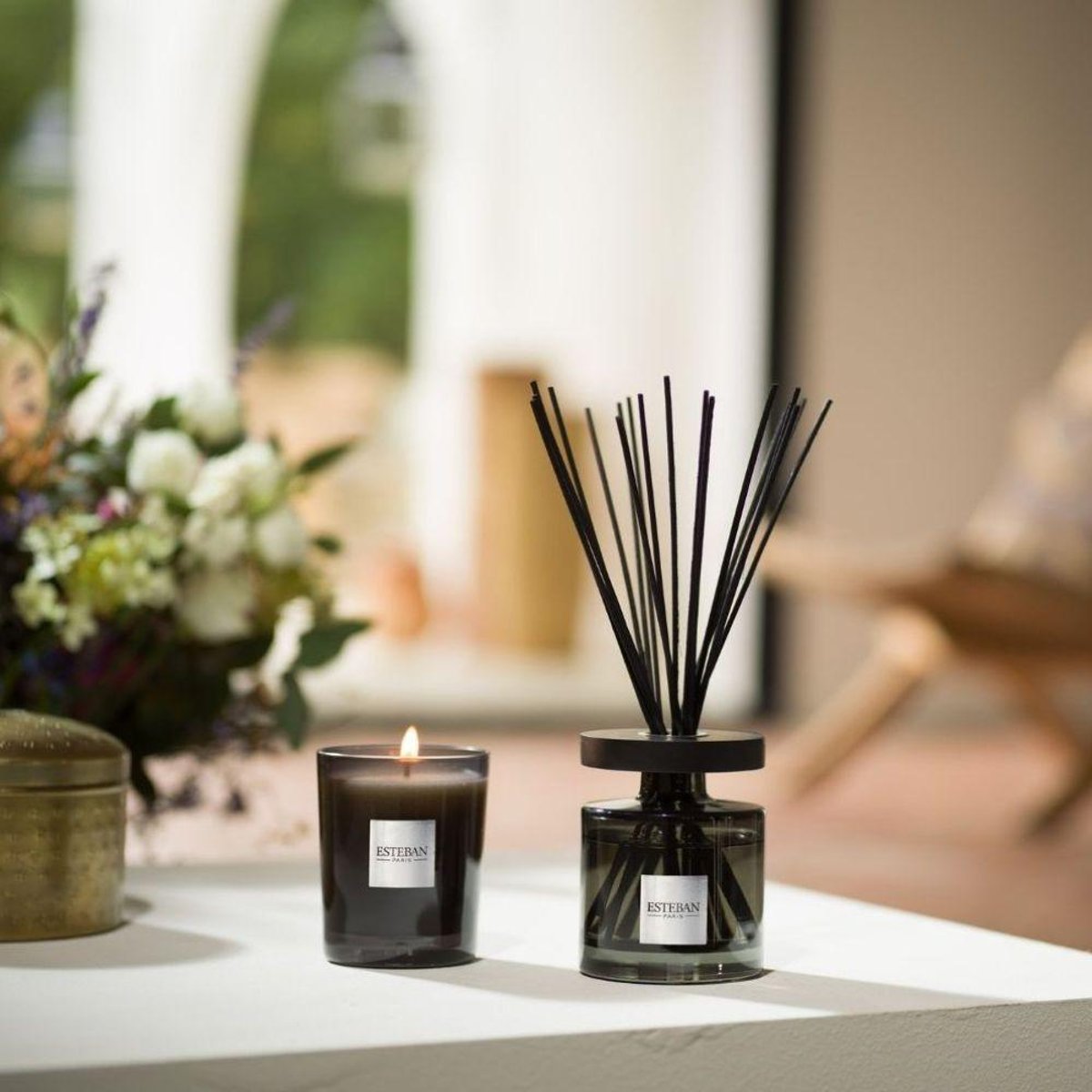 Bougie initiale rechargeable Figue Noire noir, ESTEBAN