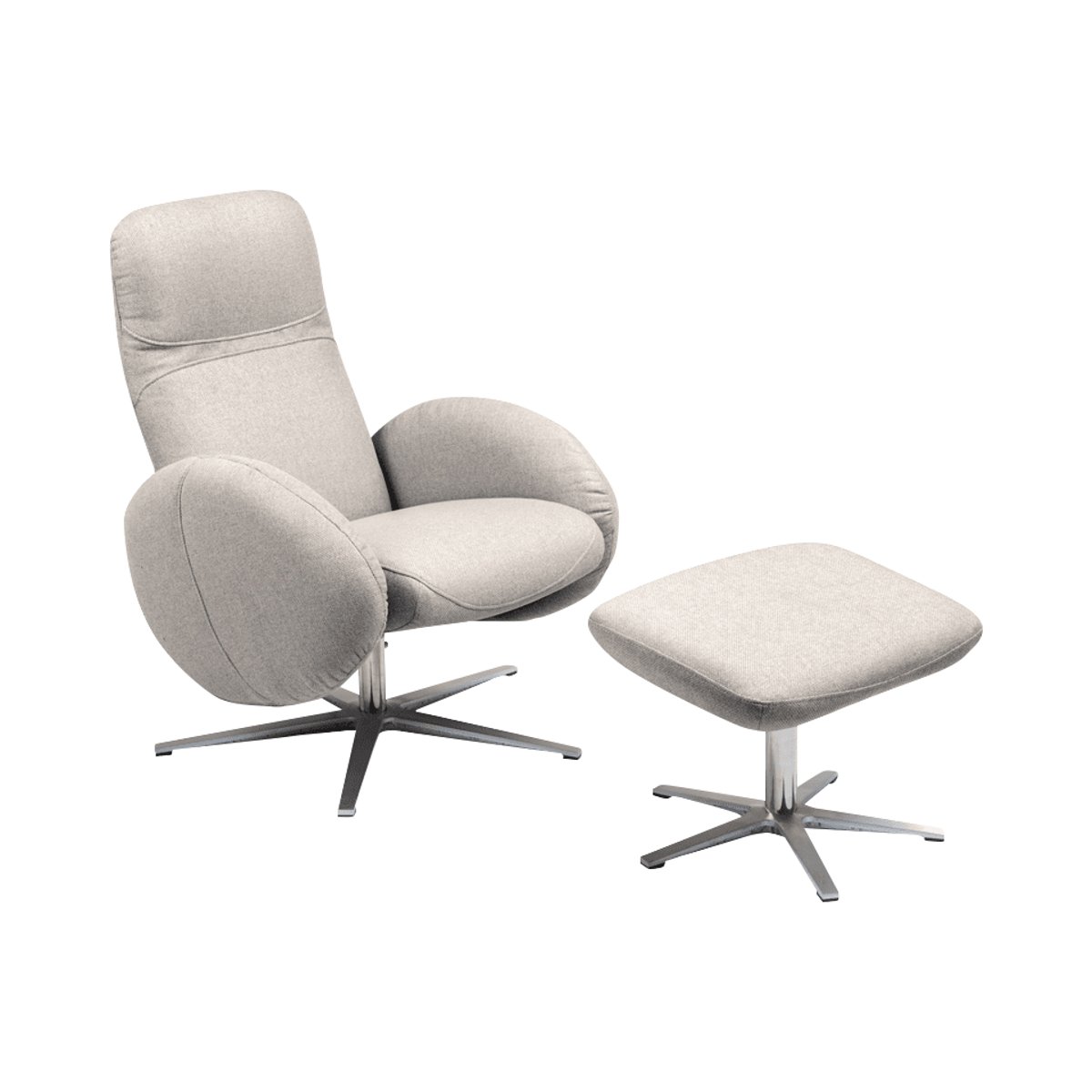 Fauteuil relax tissu - CALIX gris perle, CAMIF