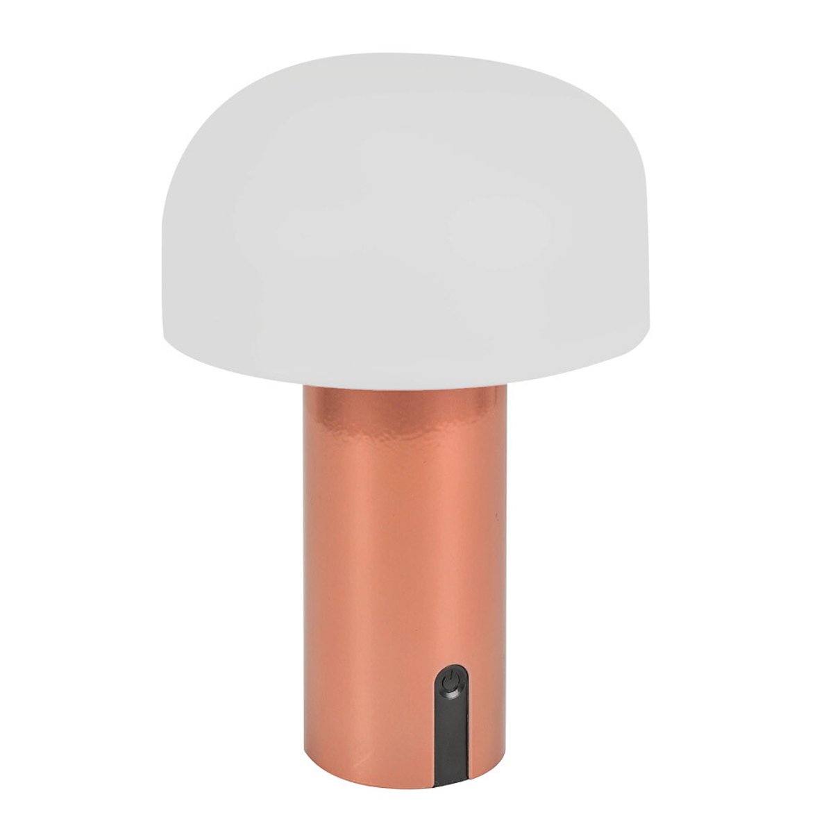 Cecelia Rechargeable LED Outdoor/Indoor Mushroom Table Lamp copper-coloured orange, SO'HOME