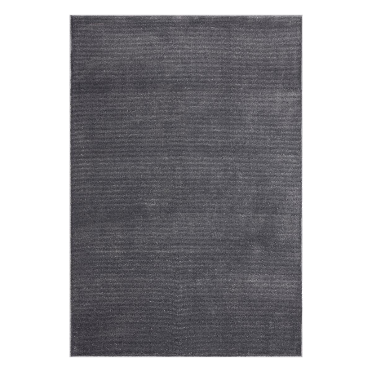 Tapis salon et chambre tissé motif uni UNYLE anthracite, UN AMOUR DE TAPIS