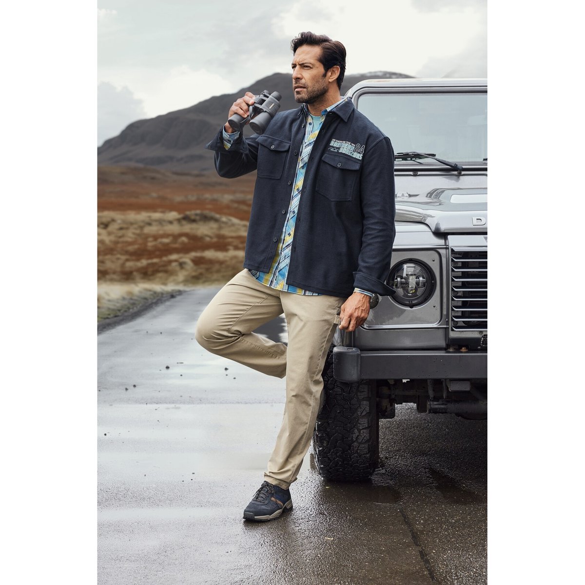 Chemise outdoor KNUTGARD bleu foncé, JAN VANDERSTORM