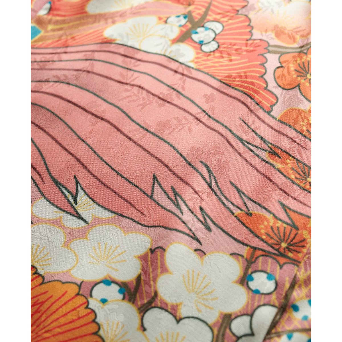 Robe courte en jacquard à col Mao corail kam, SUPERDRY