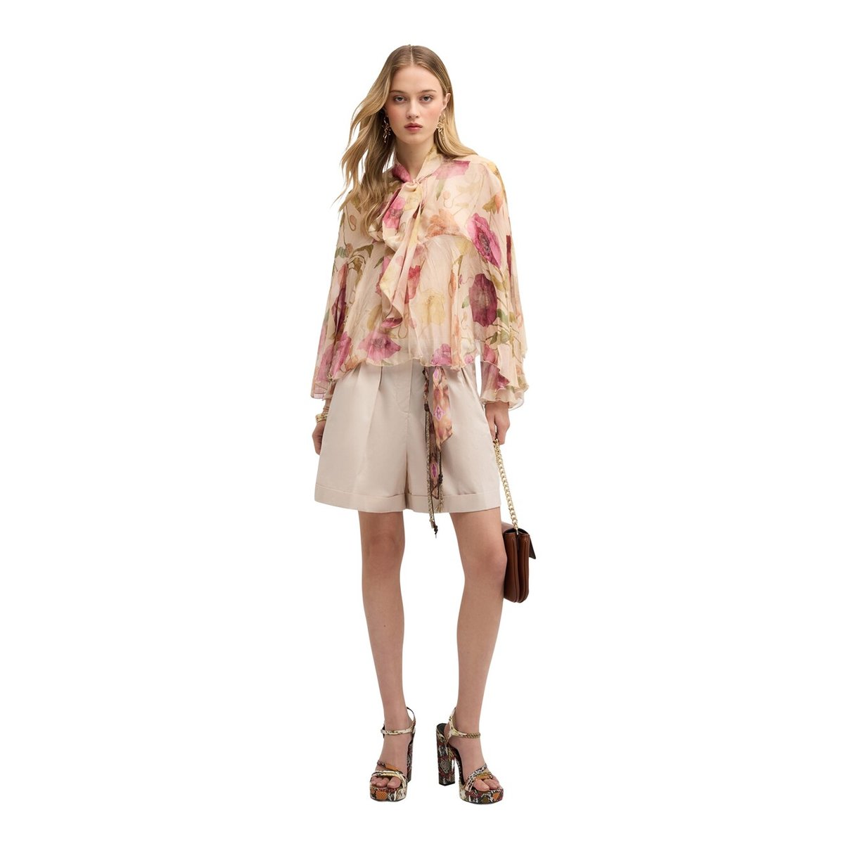 Blouse imprimée rose, MOTIVI
