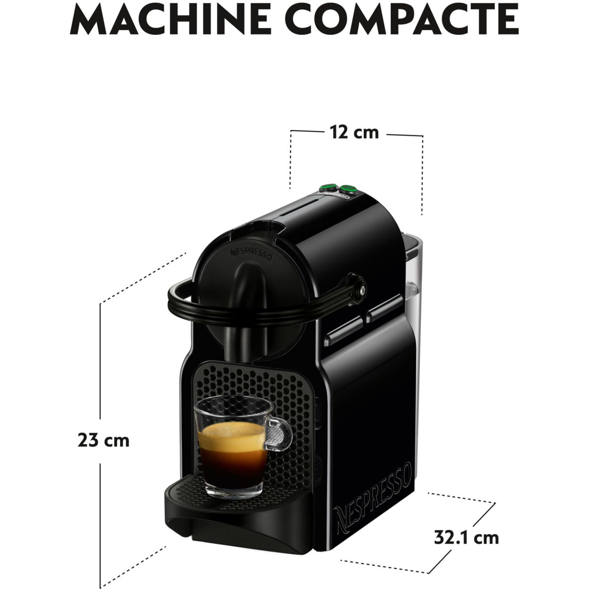 Nespresso Inissia EN80.B + 50 capsules couleur unique, DELONGHI