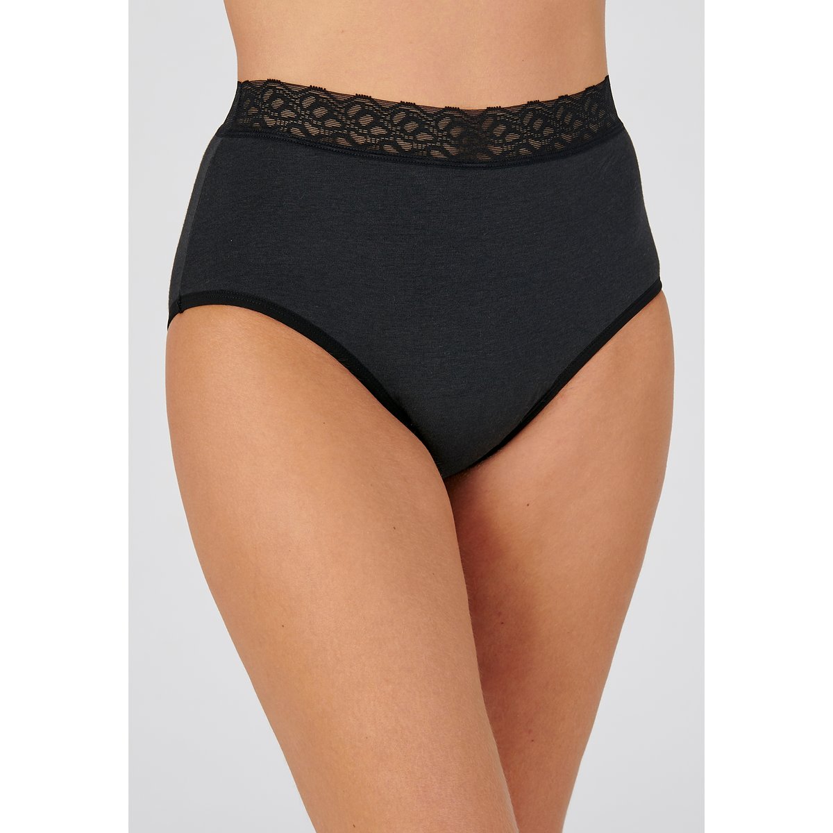 Culotte midi absorbante Confidence noir, DAMART