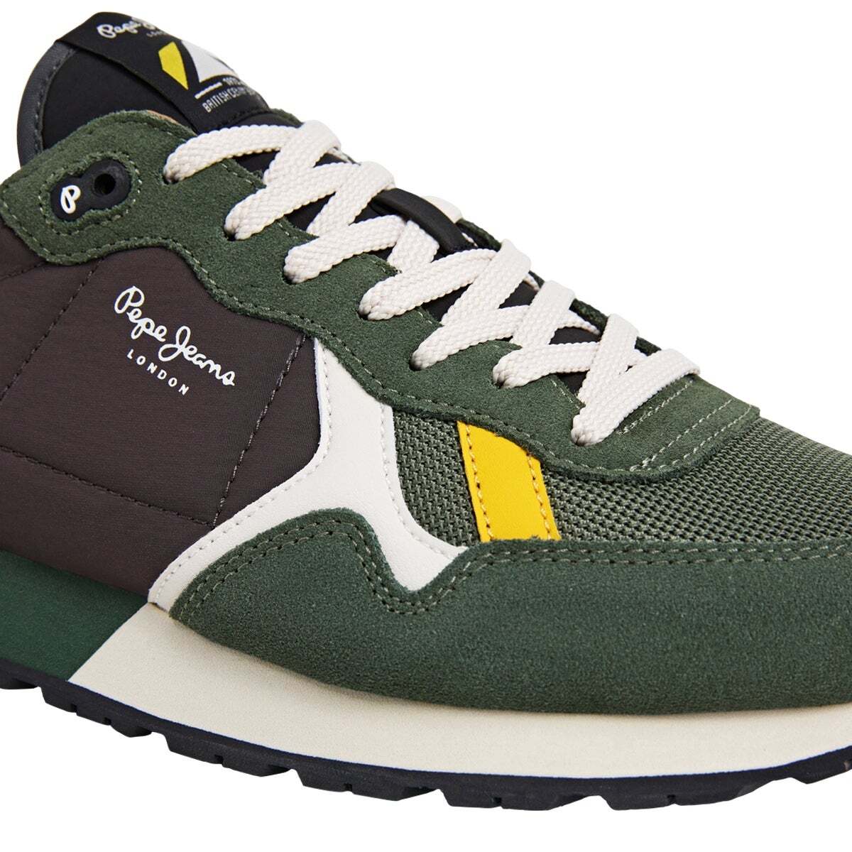 Brit - Baskets De Running D'inspiration Rétro vert kaki, PEPE JEANS