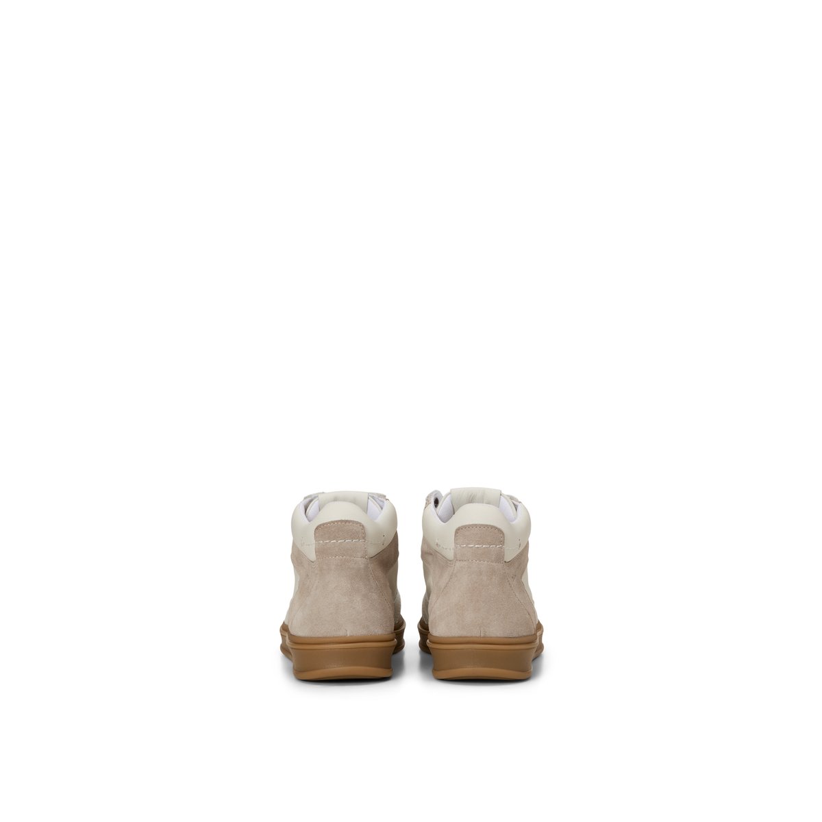 Baskets montantes modèle Enrique en cuir de vachette de haute qualité blanc, MARC O'POLO