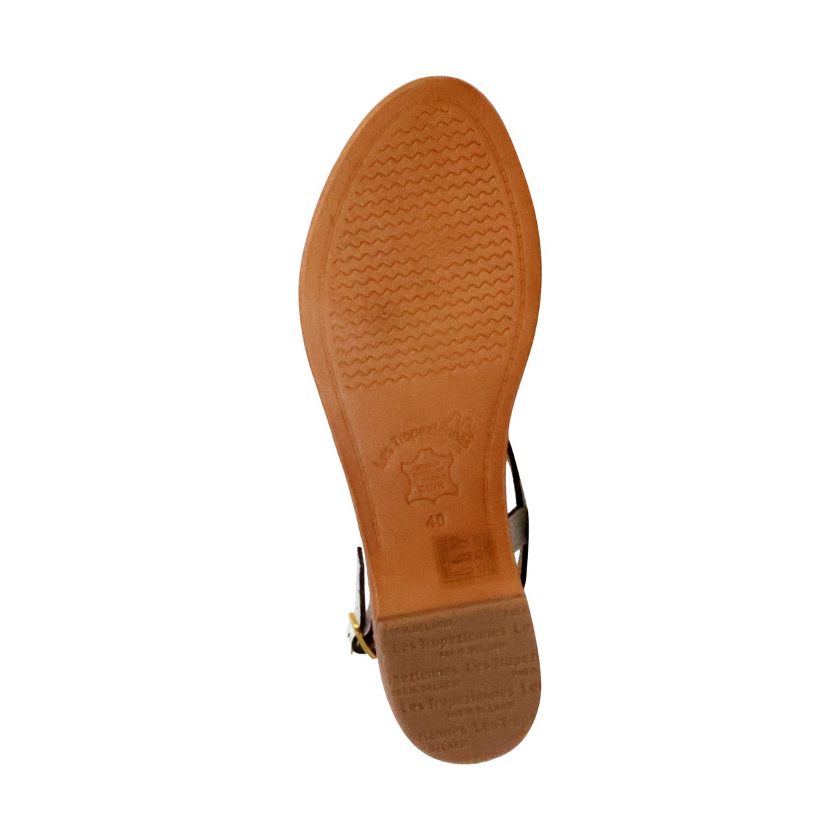 Sandales plates en cuir à brides HAMAT blanc multi, LES TROPEZIENNES PAR M.BELARBI