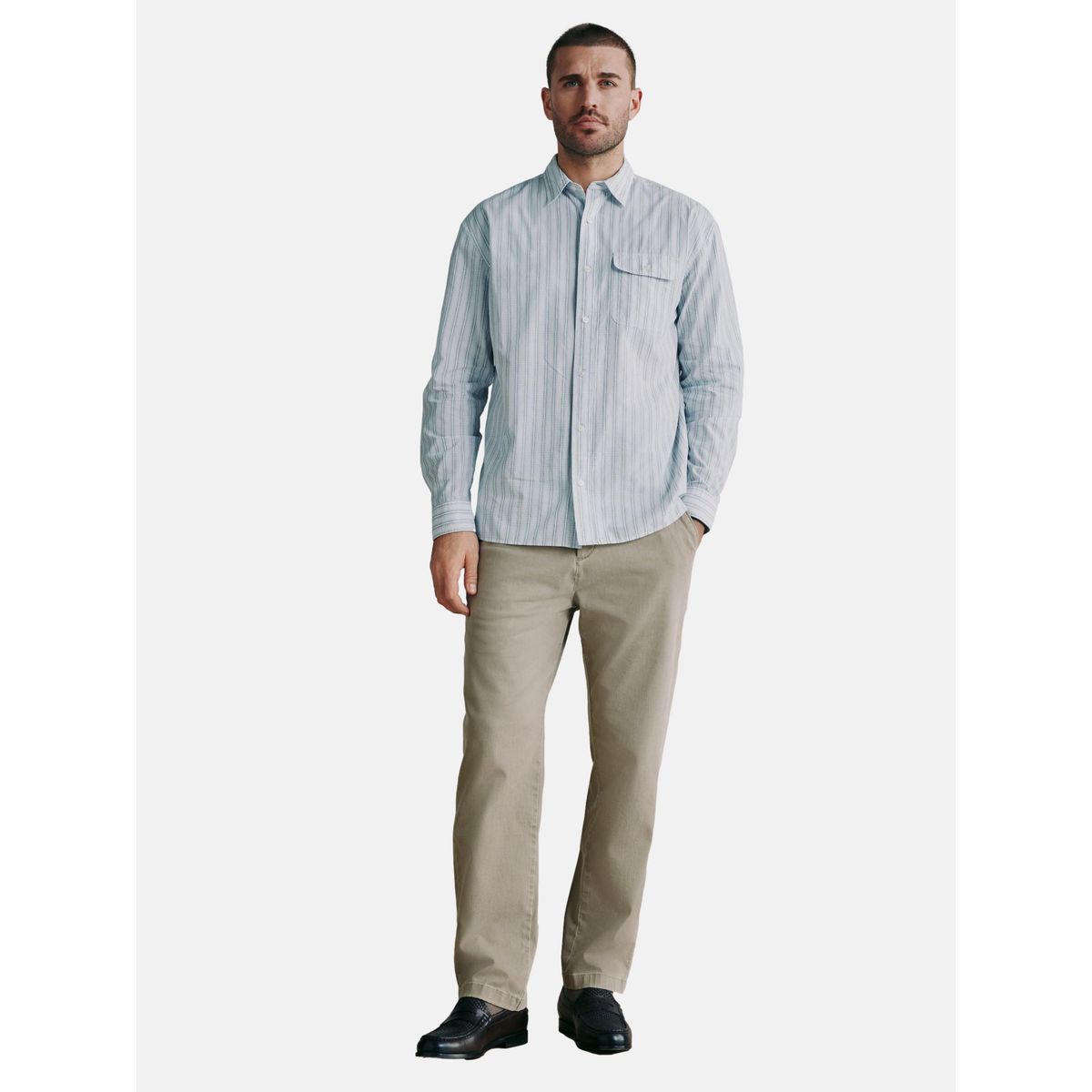 Pantalon chino doux luxueux grège, NEXT