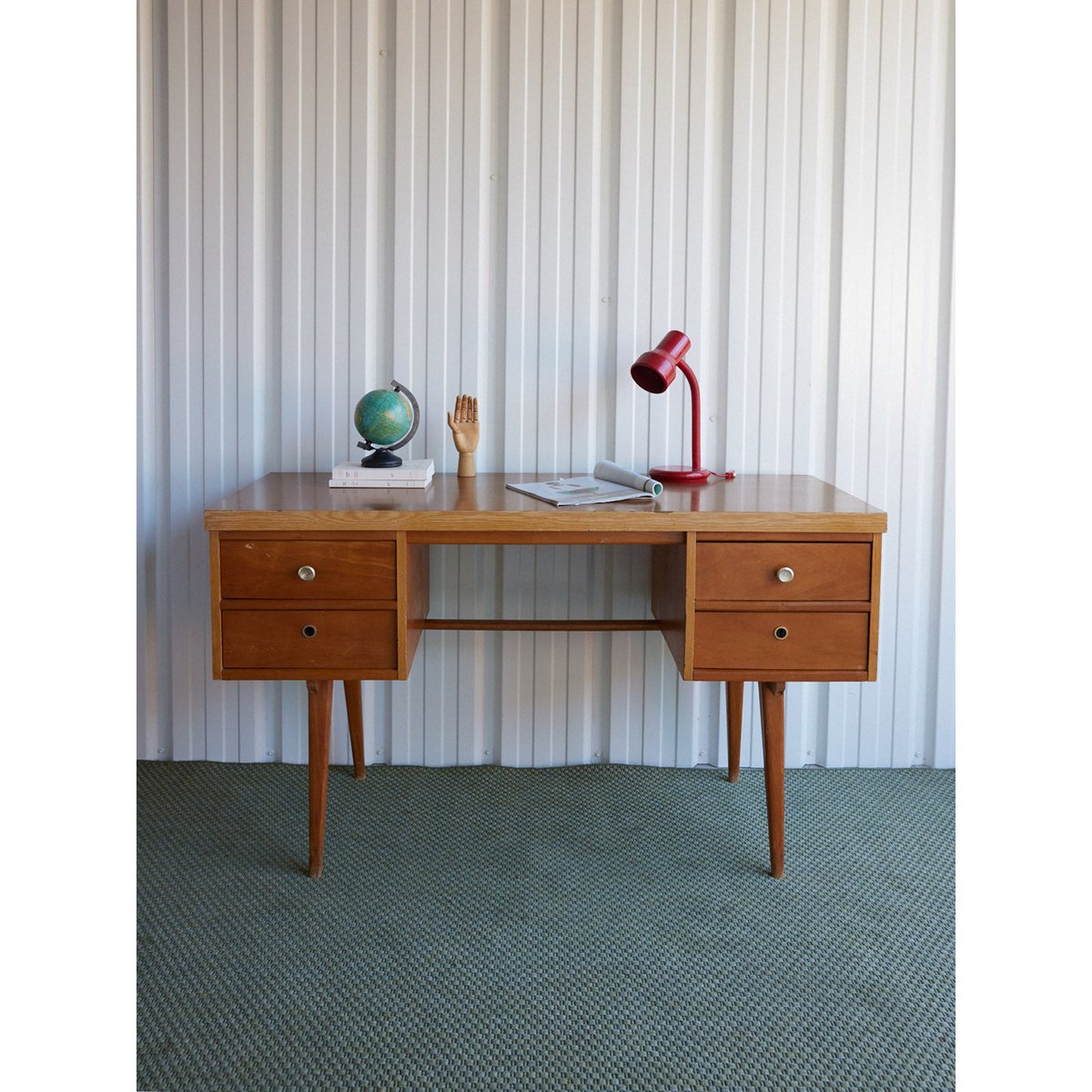Bureau style scandinave en bois Yvan N°572 - Bon état bois clair, DEBONGOUT