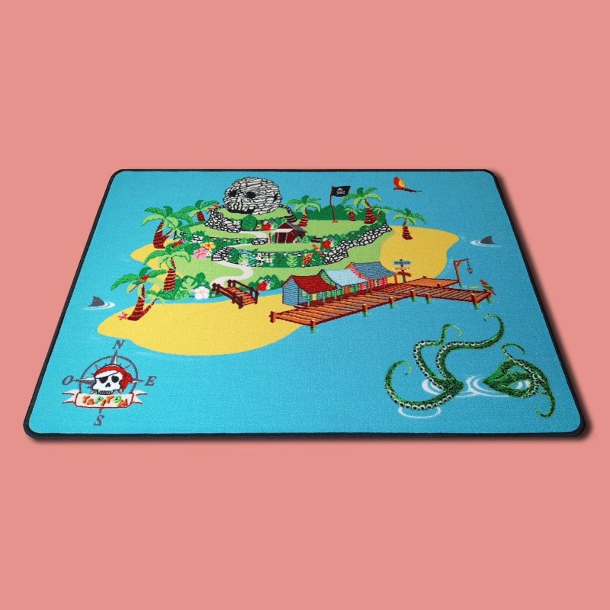 Tapis de jeu enfant PIRATE multicolore, TAPITOM
