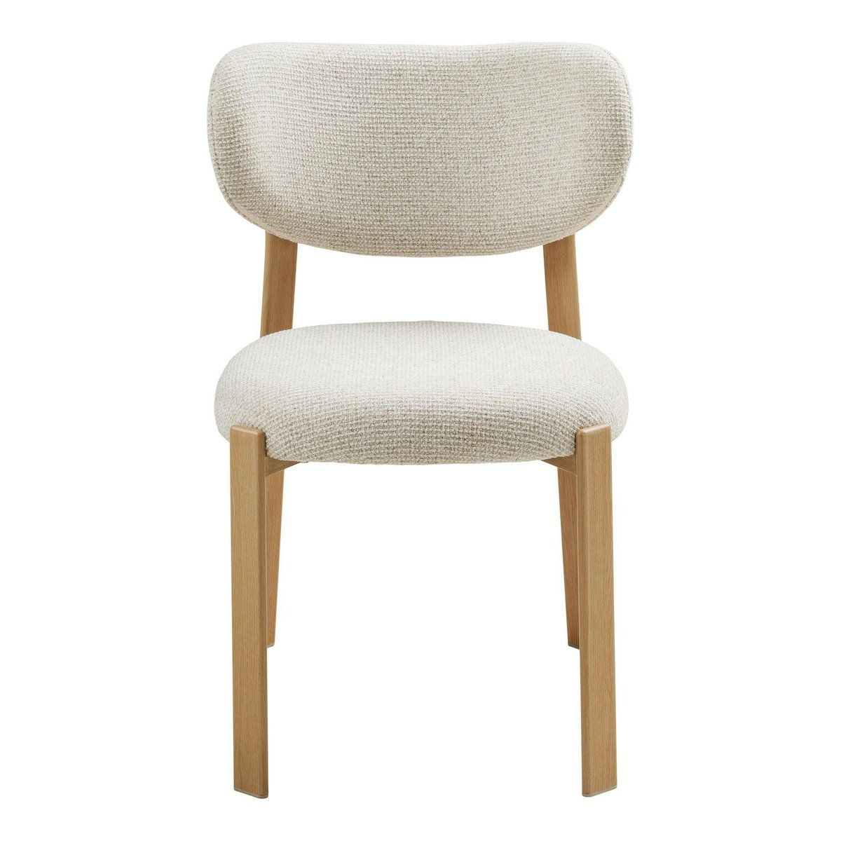 Chaise bois et tissu sable (lot de 2) AMSTERDAM ecru, PIER IMPORT