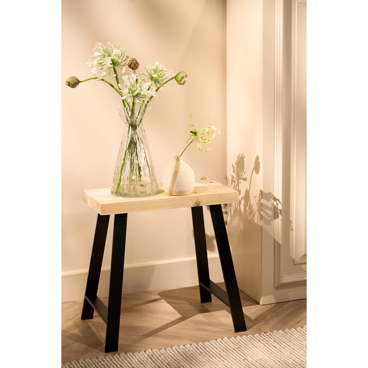 Tabouret PLANO marron clair, MICA DECORATIONS