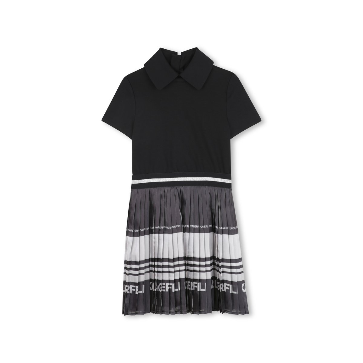 Robe à manches courtes noir argent, KARL LAGERFELD KIDS