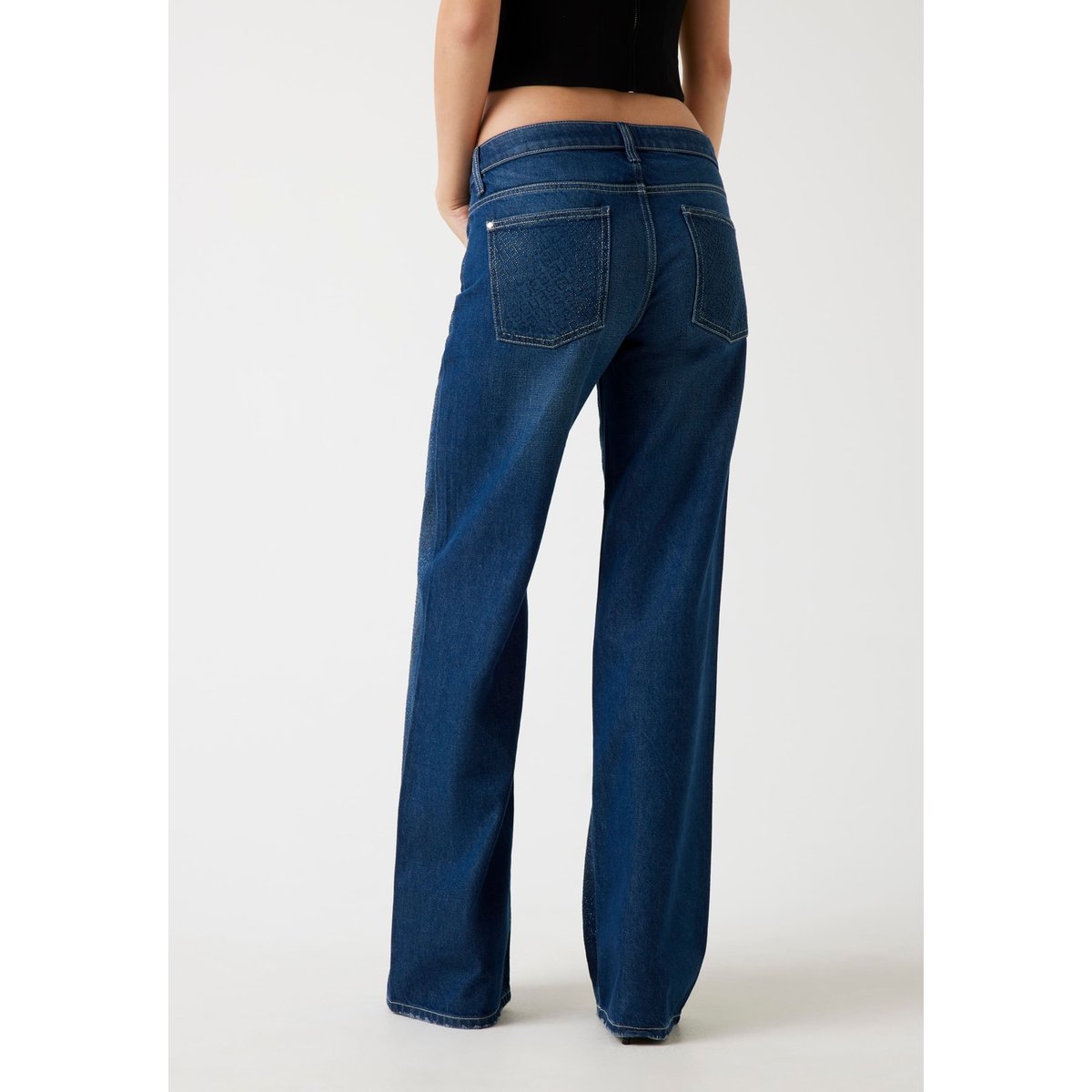 Jean Regular Logo All-Over bleu foncé, GUESS