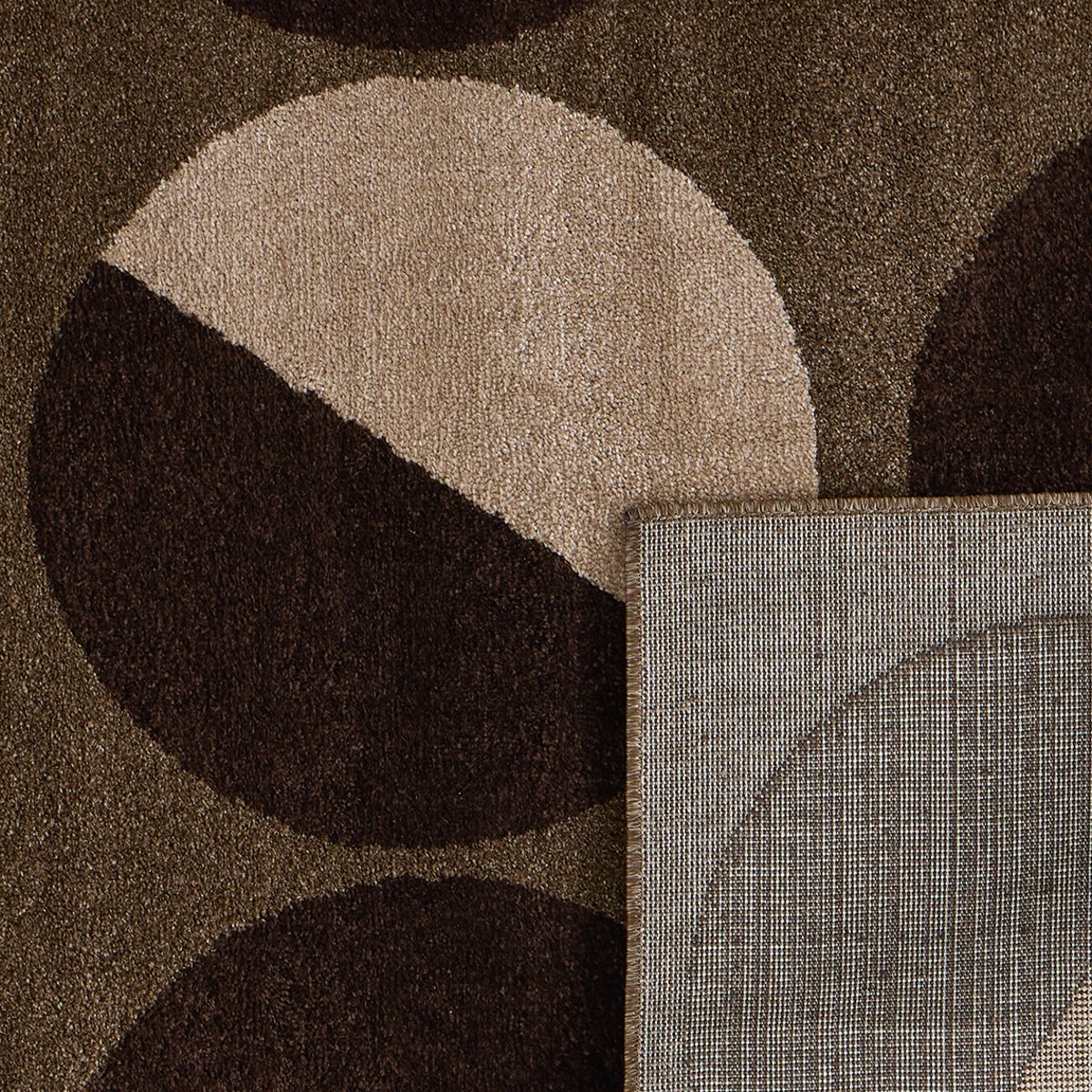 Tapis intérieur design graphique SANTAL marron, NAZAR RUGS