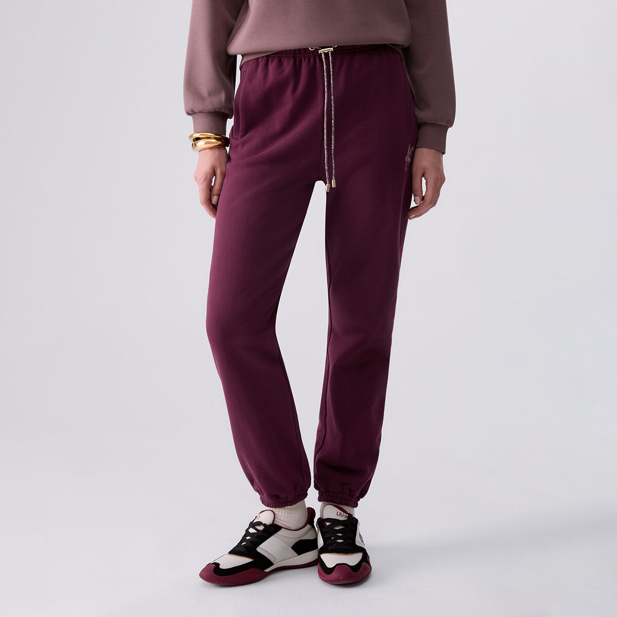 Pantalon molletonné aubergine, LIU JO