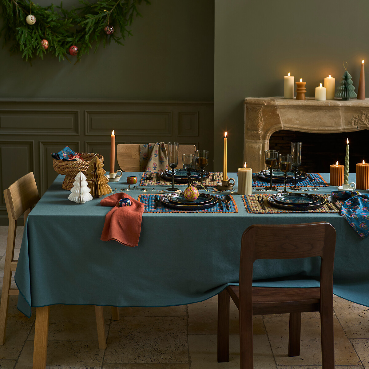 Serviettes de table voile de coton, Zephyr imprimé, LA REDOUTE INTERIEURS