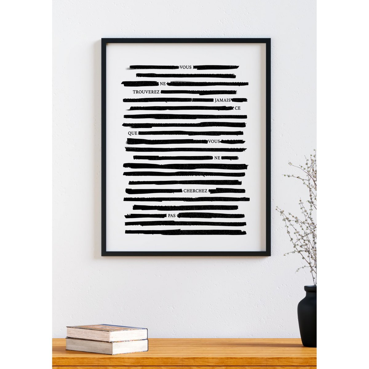 Affiche 'Vous ne trouverez...' blanc, L'AFFICHERIE