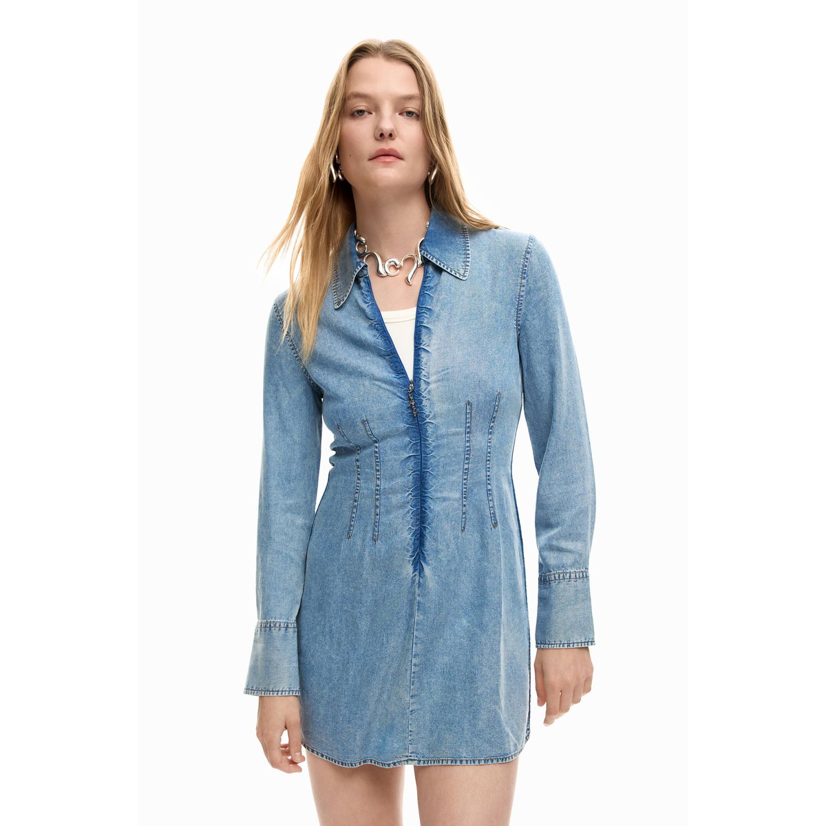 Robe en jean slim bleu, DESIGUAL