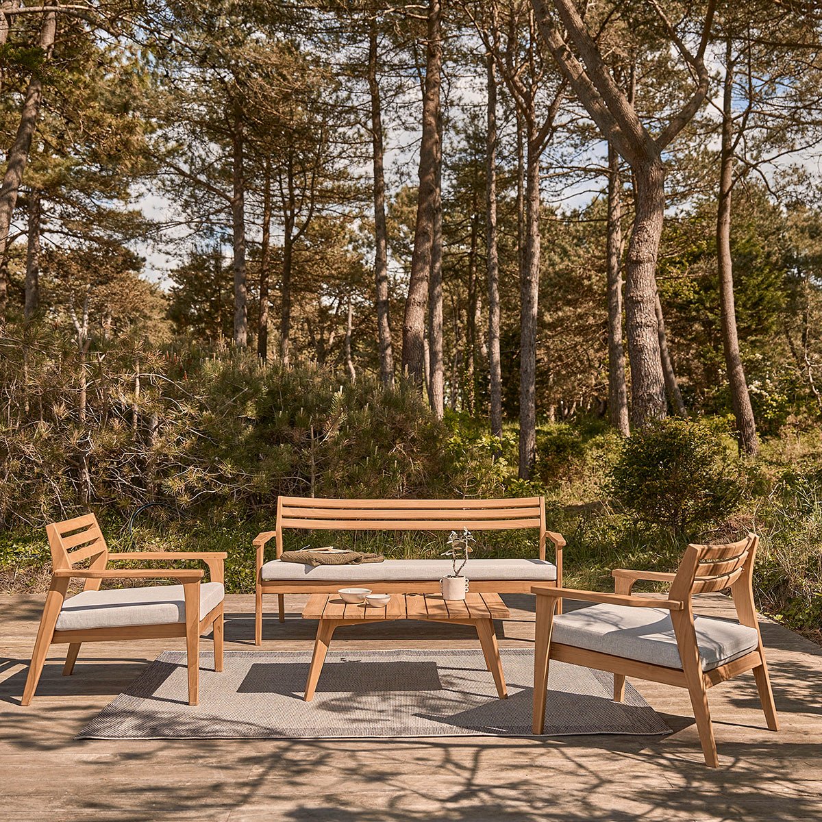 Fauteuil de jardin en teck massif BARI naturel, BERAH GETAH