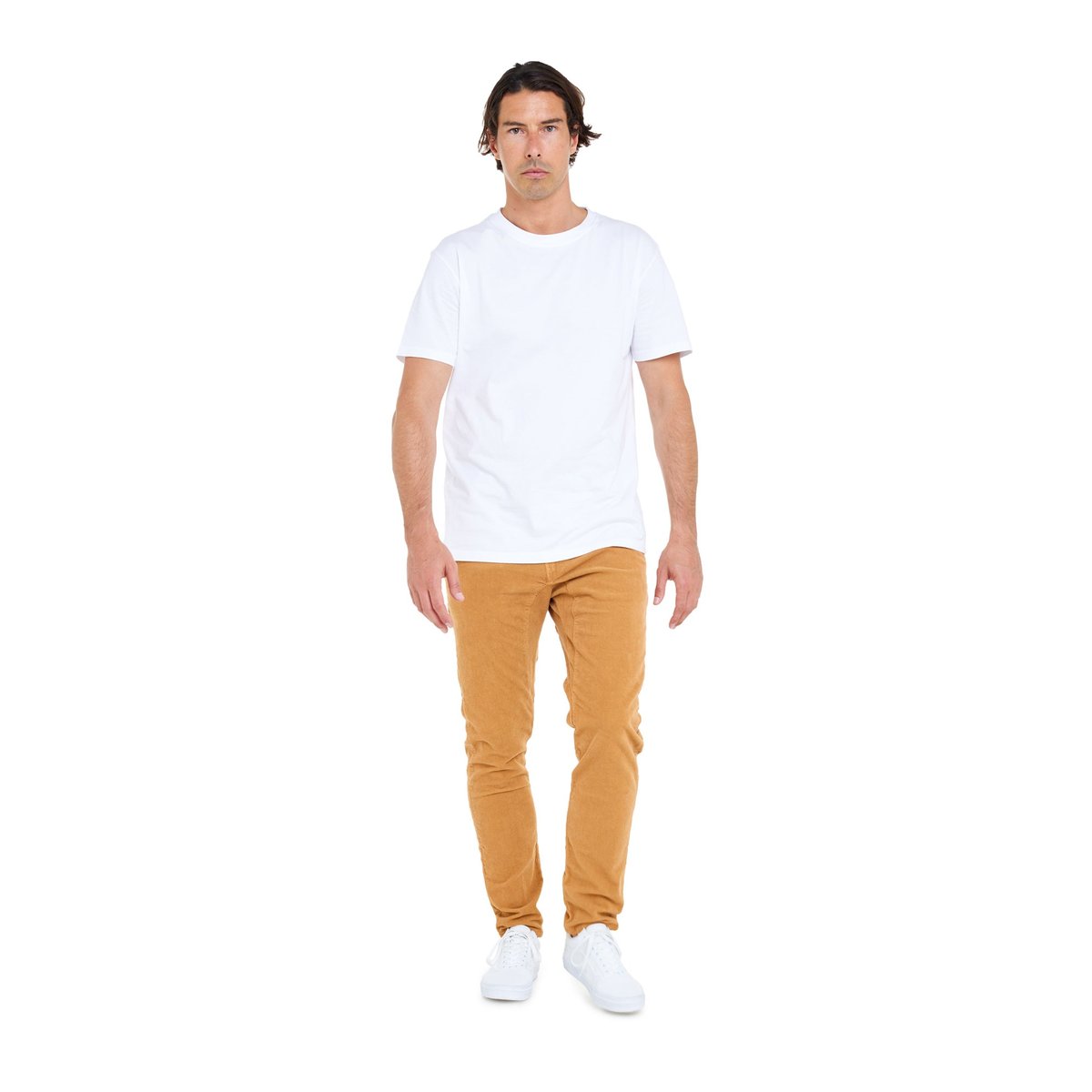 PANTALON CHINO VELOURS MEKA orange, PULLIN
