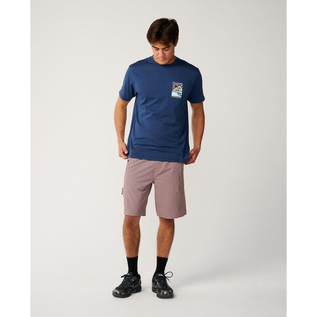 T-shirt relax SEARCH SERIES VAPORCOOL Totem light navy, RIP CURL