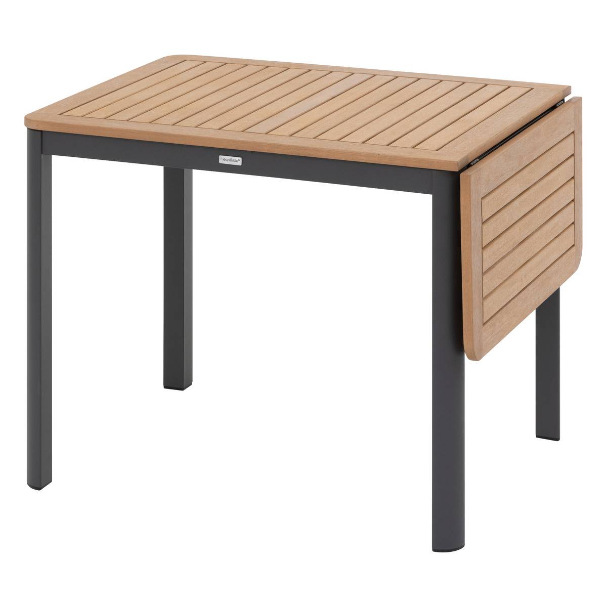 Table de jardin extensible 4 places en aluminium et eucalyptus FOLYA beige, HESPERIDE