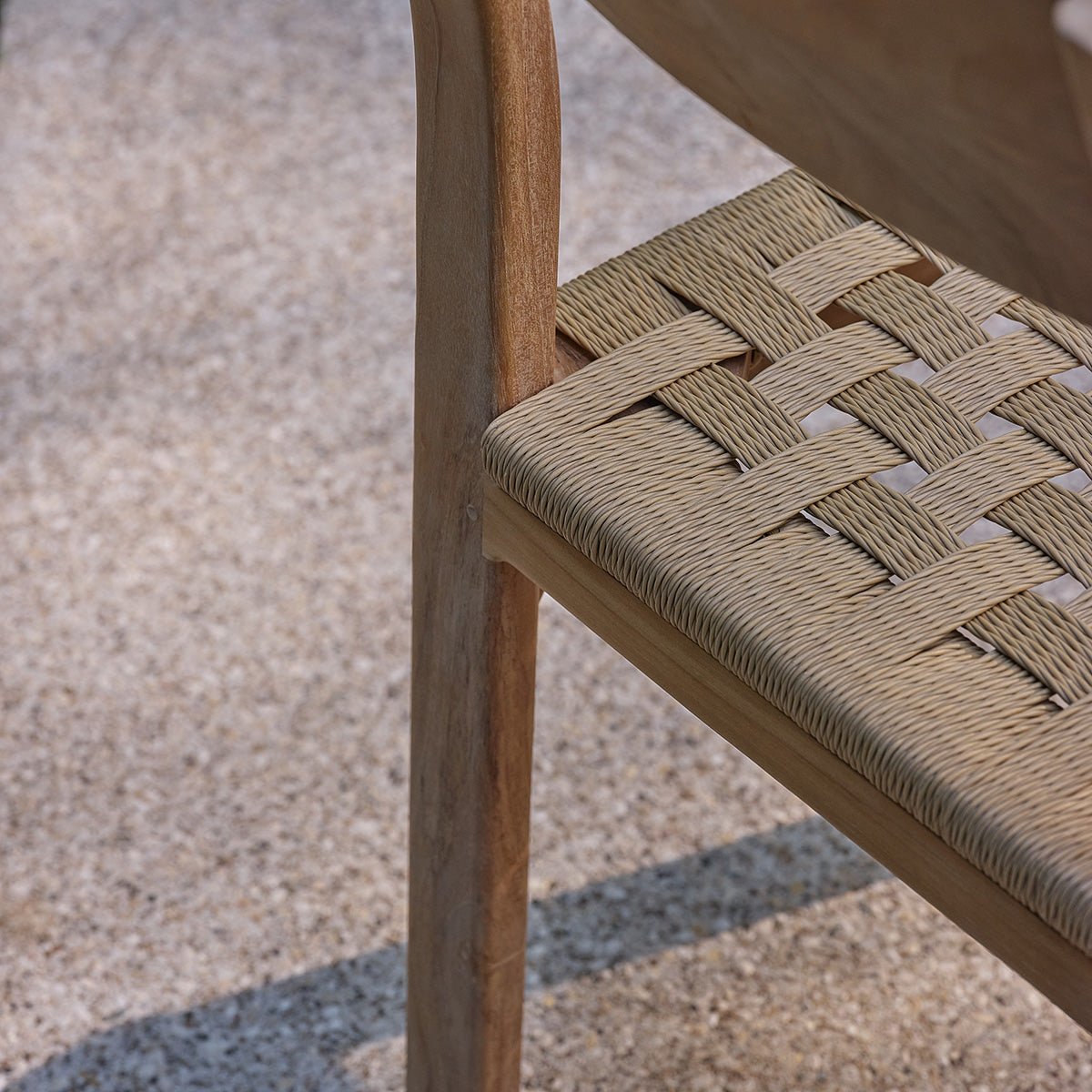 Chaise de jardin en teck et rotin PIANA naturel, BERAH GETAH