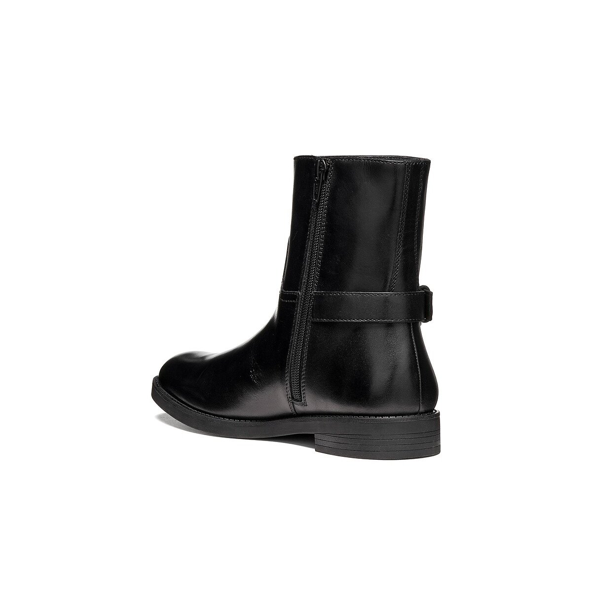 Flache Lederstiefeletten, ESMEENA schwarz, GEOX