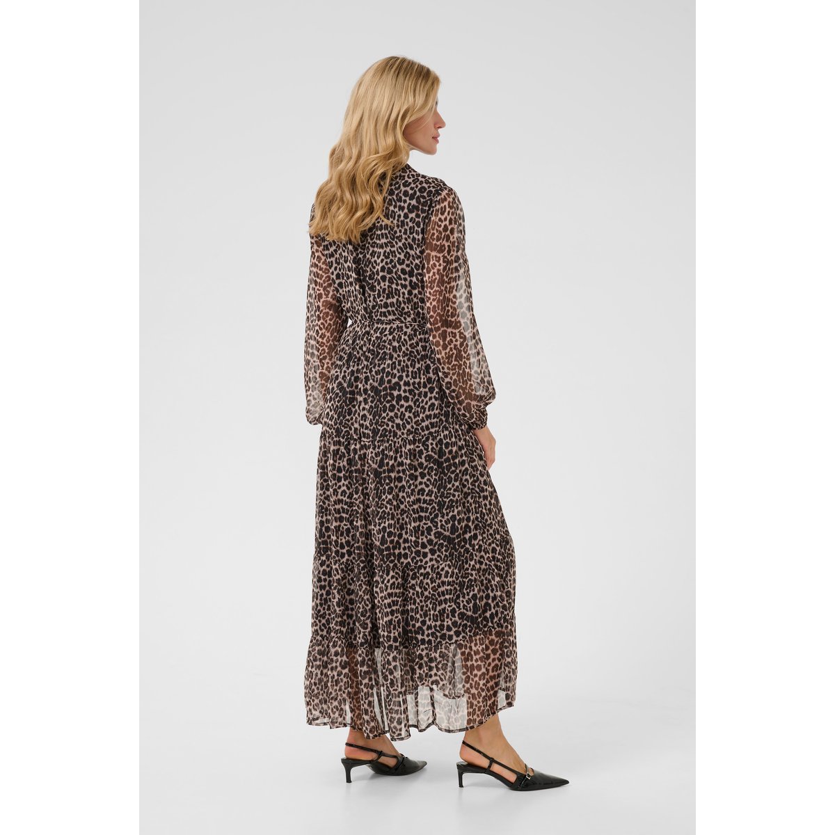 Robe beige animalier natraul animal spots, CREAM
