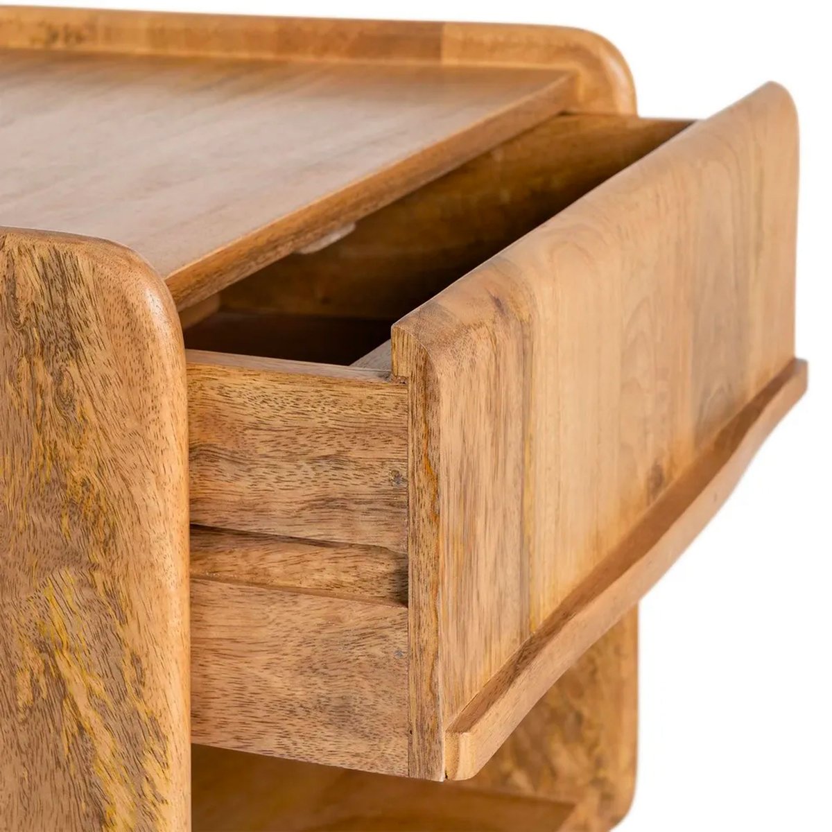 Table de chevet bois massif manguier 1 tiroir 45x35x50cm bois, WADIGA