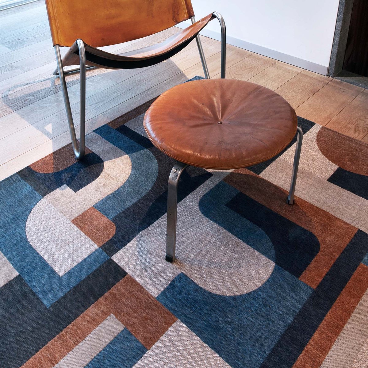 Tapis intérieur/extérieur tissé plat BLUE MUSHROOM marron, NOVATREND