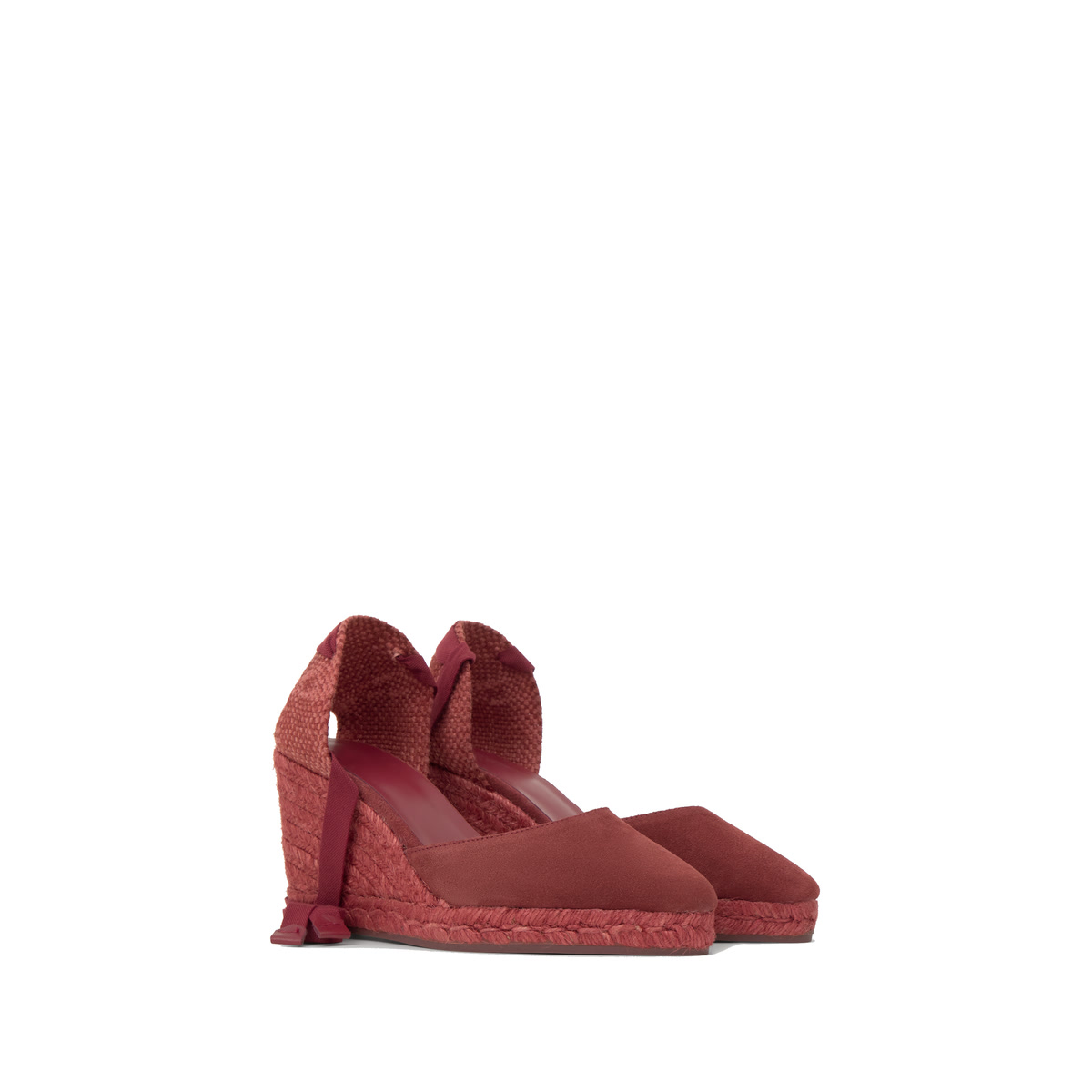 Espadrilles compensées à lacets JOYCE marron foncé, CASTANER