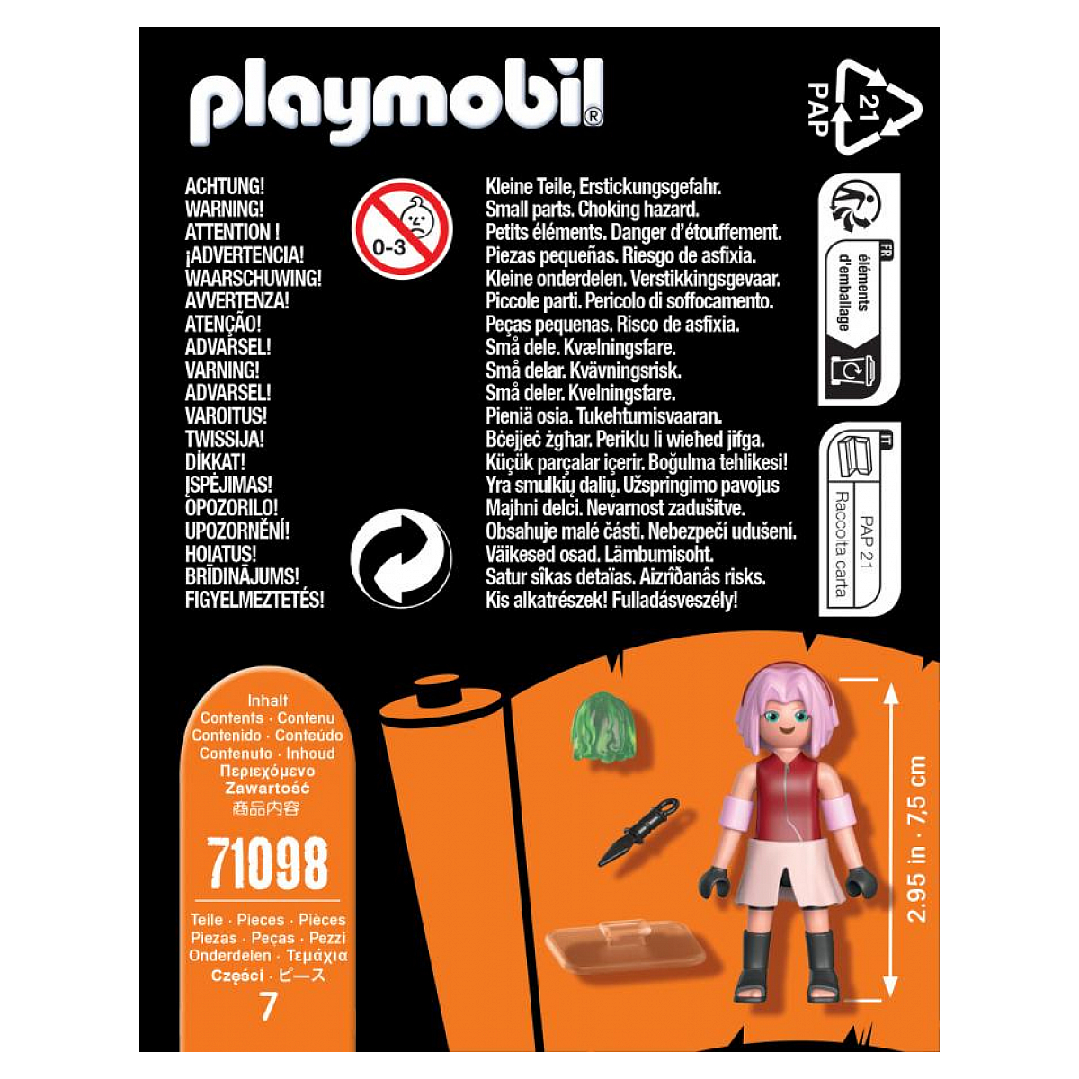71098 Sakura - Naruto Shippuden couleur unique, PLAYMOBIL