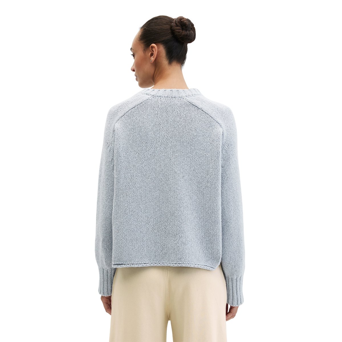 Pull oversize en coton mélangé de haute qualité gris, MARC O'POLO